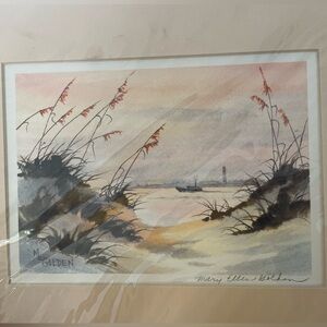Coastal Landscape Art Print by Mary Ellen Golden